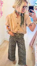 Leopard Wide Leg Jeans