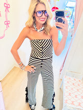 Black and White Tube Top Pant Set