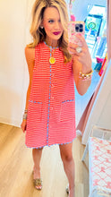 Red Gingham Contrast Trim Dress