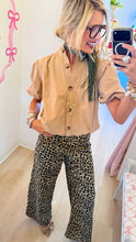 Leopard Wide Leg Jeans