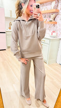 Cocoa Ribbed Front Zip Pant Set