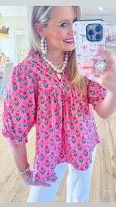 Pink Floral Tunic