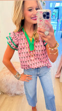 Deal Of The Day Pink Floral Contrast Flutter Sleeve Top