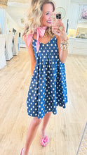 THML Denim Polka Dot Mini Dress