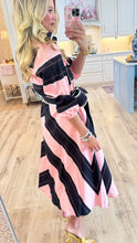 Pink Bold Stripe Maxi Dress