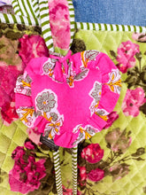 Quilted Heart Bag Charm