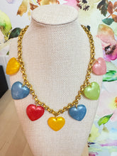 Multi Color Hearts Necklace