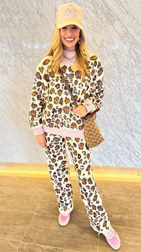 Queen of Sparkle Leopard Sweatpants