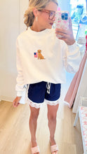 American Flag Dog Mock Neck