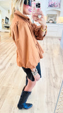 Toffee Balloon Sleeve Peplum Top