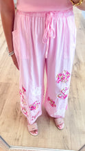 Pink Wide Leg Embroidered Jumpsuit