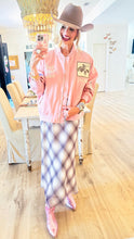 Pink Vintage Western Bomber Jacket