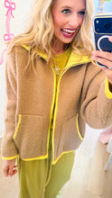 Taupe Combo Fuzzy Jacket