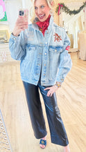 Deal of the day Light Denim Western Embroidered Jacket