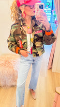 Camo Sequin Detail Jacket