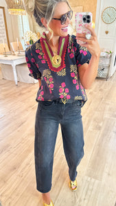 Black Washed High Rise Barrel Jeans