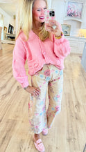 Pink Braided Bow Caridgan