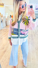 Queen of Sparkle Light Pink Vintage Car Palm Cardi
