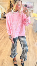 Pink Lace Bow Trim Sweatshirt