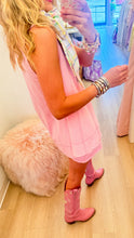 Sweet Pink Sleeveless Flare Short Set
