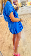 Blue Pearl Detail Bubble Skirt Set