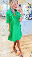 Kelly Green Stripe Midi Dress