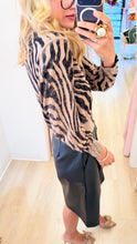 Zebra Print Cardigan