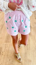 Light Pink Stripe Shamrock Boxer Shorts