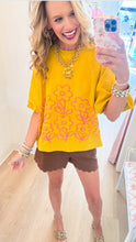 Ivy Jane French Terry Flower Embroidered Top