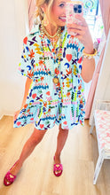 Uncle Frank Blue Multi Printed Romper
