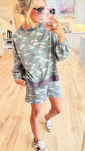 Camo Pearl Detail Short Set