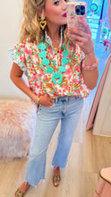 Cream Floral Print Blouse