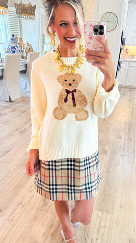 Ivory Bear Knit Sweater