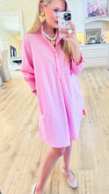 Pink Gingham Mini Dress