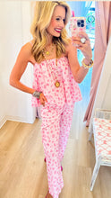 Stripe Seashell Printed Wide Leg Pant Set