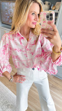 Ivy Jane Ivory and Pink Scenic Paris Top