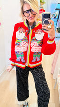 Queen of Sparkle Red Santa Cardigan