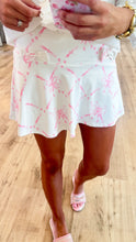 Pink and White Bow Athletic Skirt
