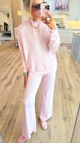 Pink Cloud Fleece Pant Set
