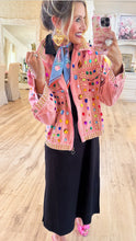 Pink Jeweled Mineral Washed Denim Jacket