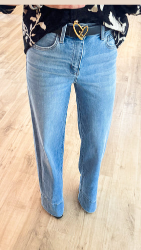 Light Denim High Rise Trouser Jeans