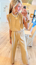 Taupe Metallic Pant Set
