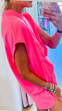 Queen of Sparkle Neon Pink Card Drawstring Top