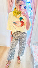 Animal Print Twill Barrel Pants