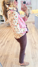Pink Multi Colorblock Ruffle Collared Top