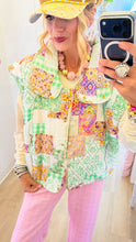 Green Combo Patchwork Vest