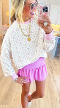 Pink Ditsy Floral Print Sweatshirt