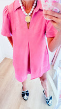 Pink Suede Mini Dress
