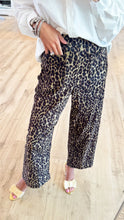 Leopard Wide Leg Velvet Pants