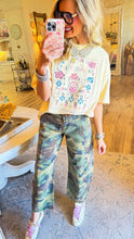Butter Yellow Soft Washed Flower Patch Graphic